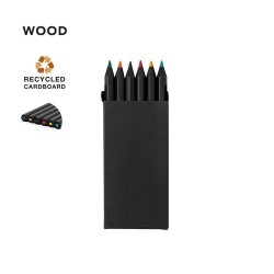 Boîte de Crayons Unique Éco-responsable - Lameiro Matières : carton recyclé Couleurs : noir 2