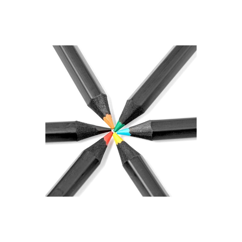 Boîte de Crayons Unique Éco-responsable - Lameiro Matières : carton recyclé Couleurs : noir marquage laser ultra précis