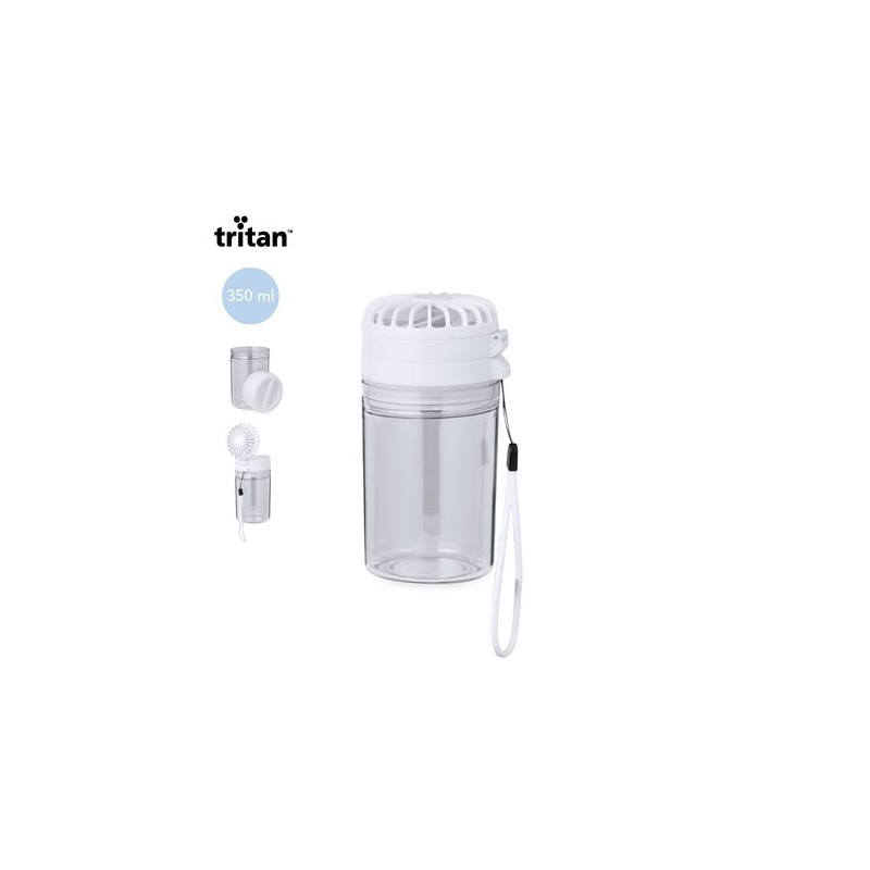 Ventilateur Publicitaire Unique - Zexen Matières : tritan Couleurs : blanc personnalisable avec votre logo