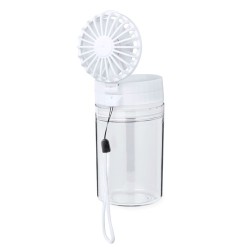 Ventilateur Publicitaire Unique - Zexen Matières : tritan Couleurs : blanc cadeau entreprise pas cher