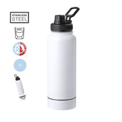 Bidon Isotherme 1L en Acier Personnalisé - Wankex Matières : acier inoxydable Couleurs : blanc 2