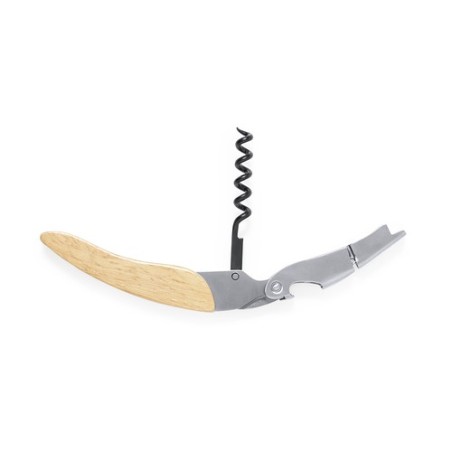 Tire-Bouchon Ouvre Bouteille Personnalisé Économique pour Sommeliers Mansen Matières : bois personnalisable avec votre logo