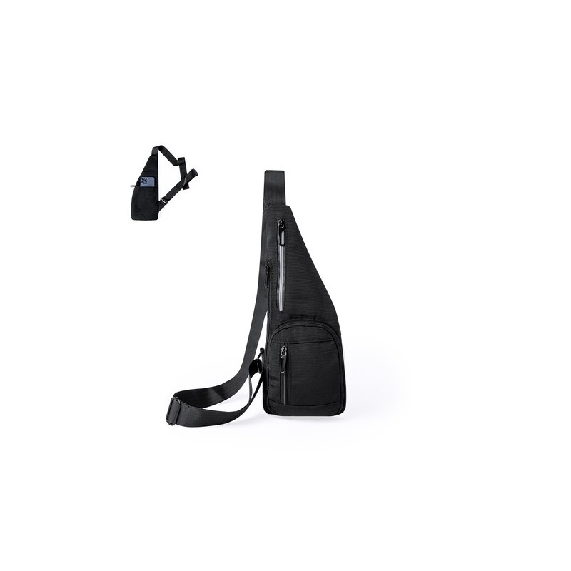 Bandoulière Éco-responsable et Pratique Personnalisée pas cher Fadaok Matières : polyester Couleurs : noir cadeau entreprise pas
