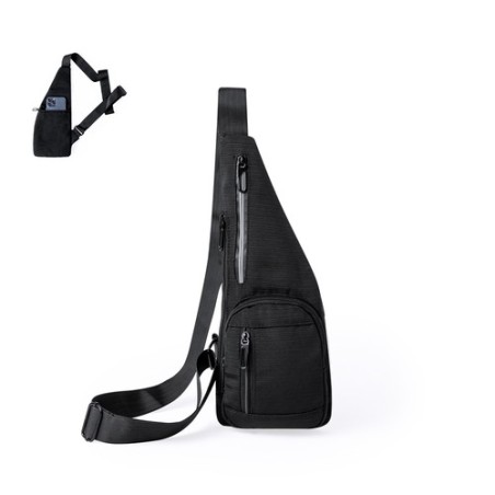 Bandoulière Éco-responsable et Pratique Personnalisée pas cher Fadaok Matières : polyester Couleurs : noir cadeau entreprise pas