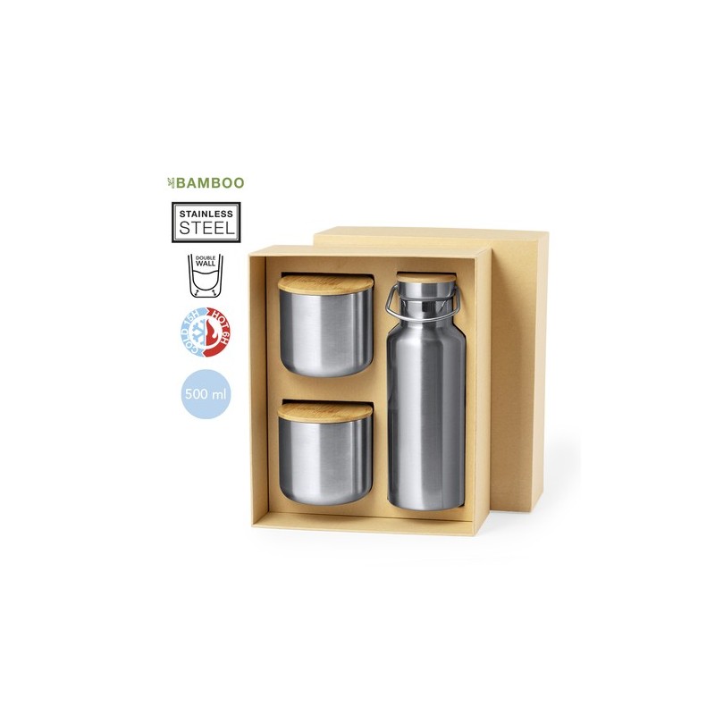 Set Dickinson : Bidon et Mug Isotherme en Acier Inox
