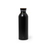 Gourde Éco-responsable Chic en Aluminium Recyclé Claud Matières : bambou Couleurs : blanc personnalisation rapide en France