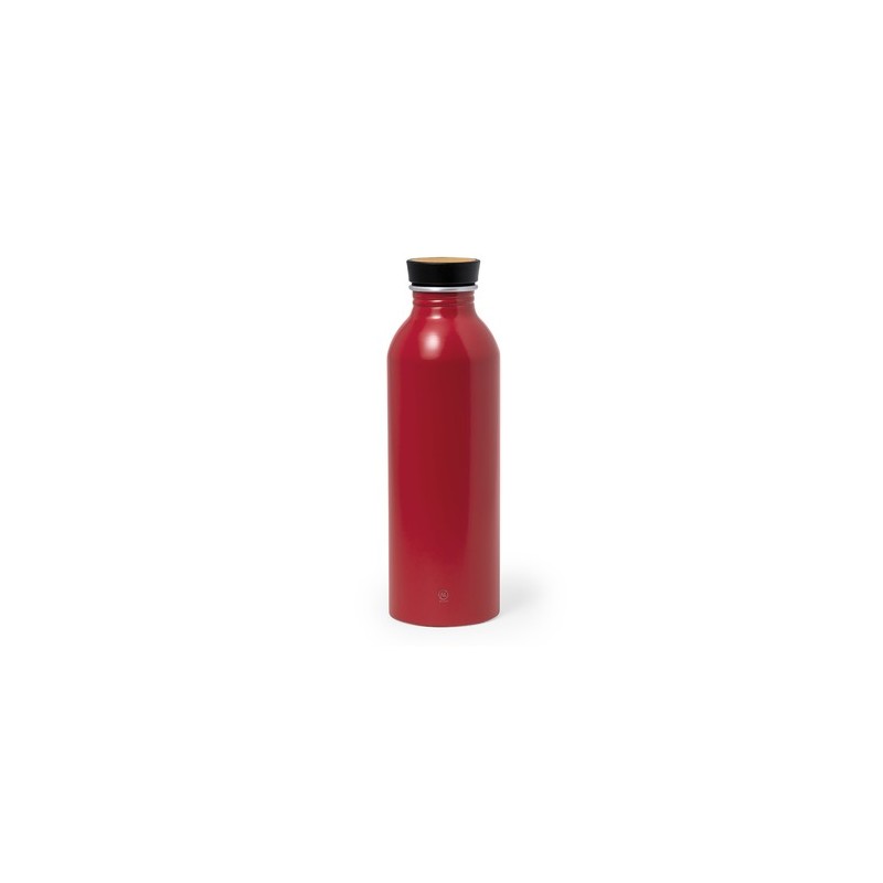Gourde Éco-responsable Chic en Aluminium Recyclé Claud Matières : bambou Couleurs : blanc cadeau client original