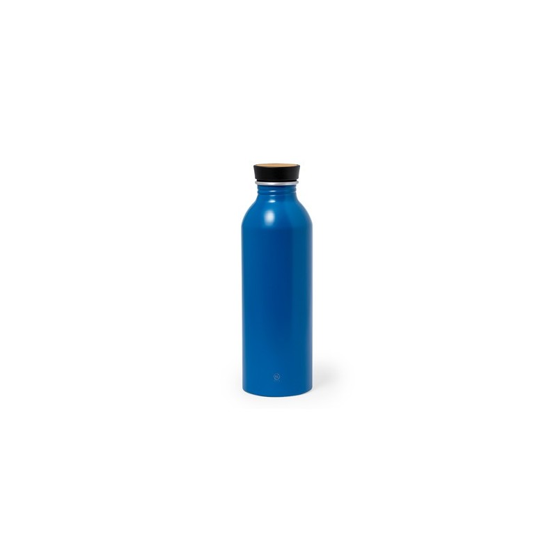 Gourde Éco-responsable Chic en Aluminium Recyclé Claud Matières : bambou Couleurs : argenté goodies personnalisé en stock
