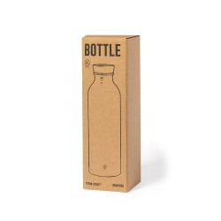 Gourde Éco-responsable Chic en Aluminium Recyclé Claud Matières : bambou Couleurs : argenté cadeau collaborateur premium
