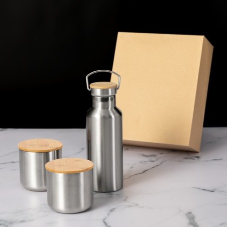 Set Dickinson : Bidon et Mug Isotherme en Acier Inox