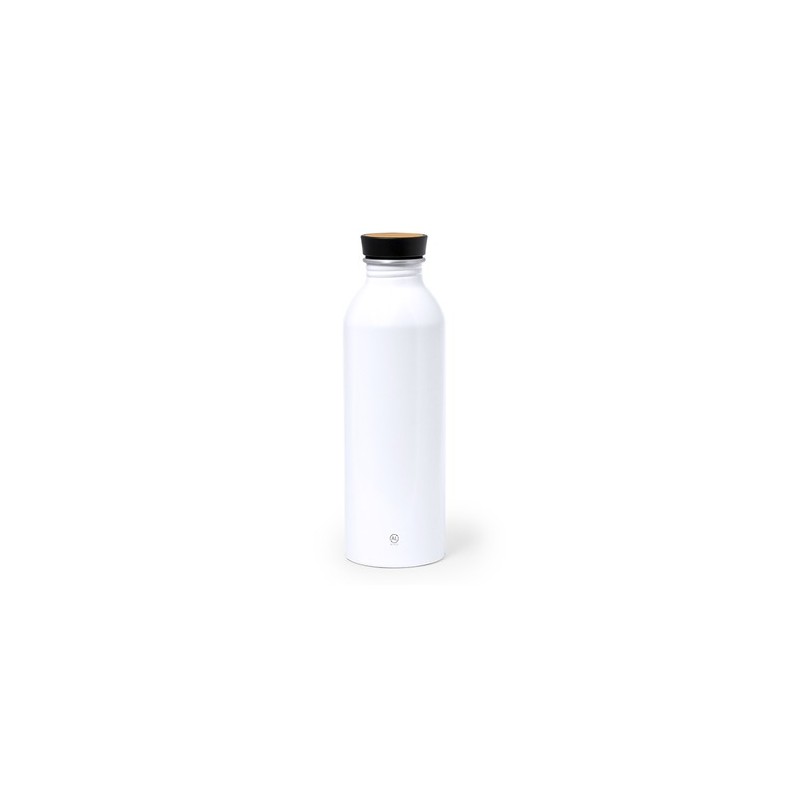 Gourde Éco-responsable Chic en Aluminium Recyclé Claud Matières : bambou Couleurs : noir livraison express 24h 48h