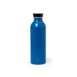 Gourde Éco-responsable Chic en Aluminium Recyclé Claud Matières : bambou Couleurs : rouge cadeau affaires élégant