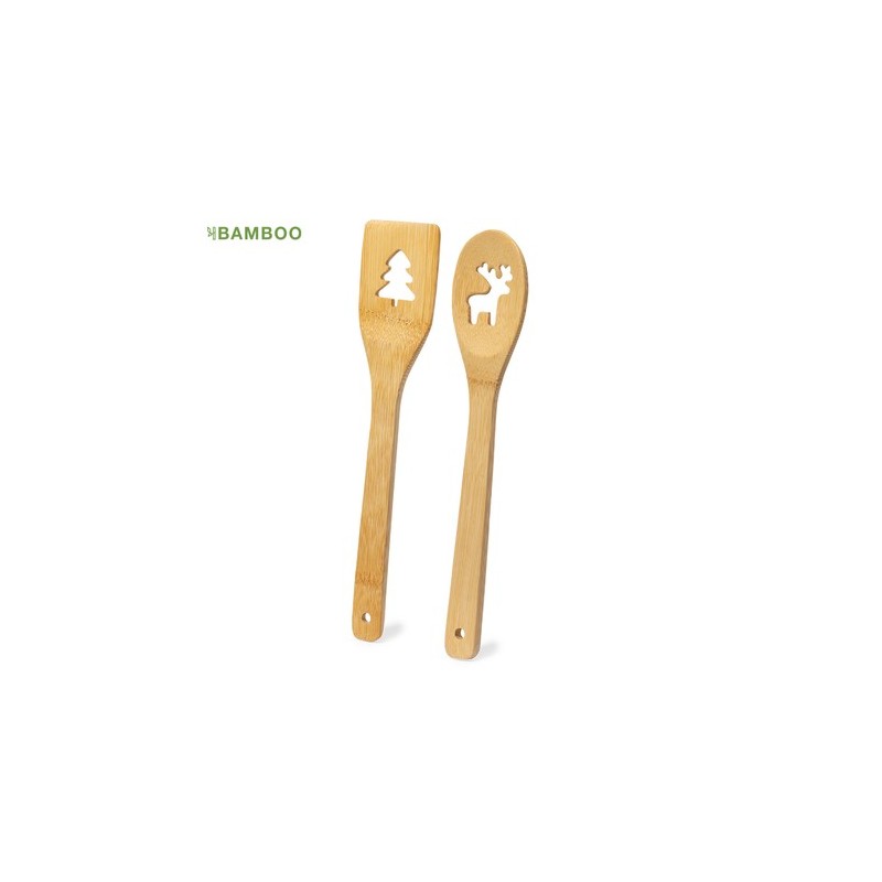 Set Cuisine Hellen : Ustensiles Festifs en Bambou