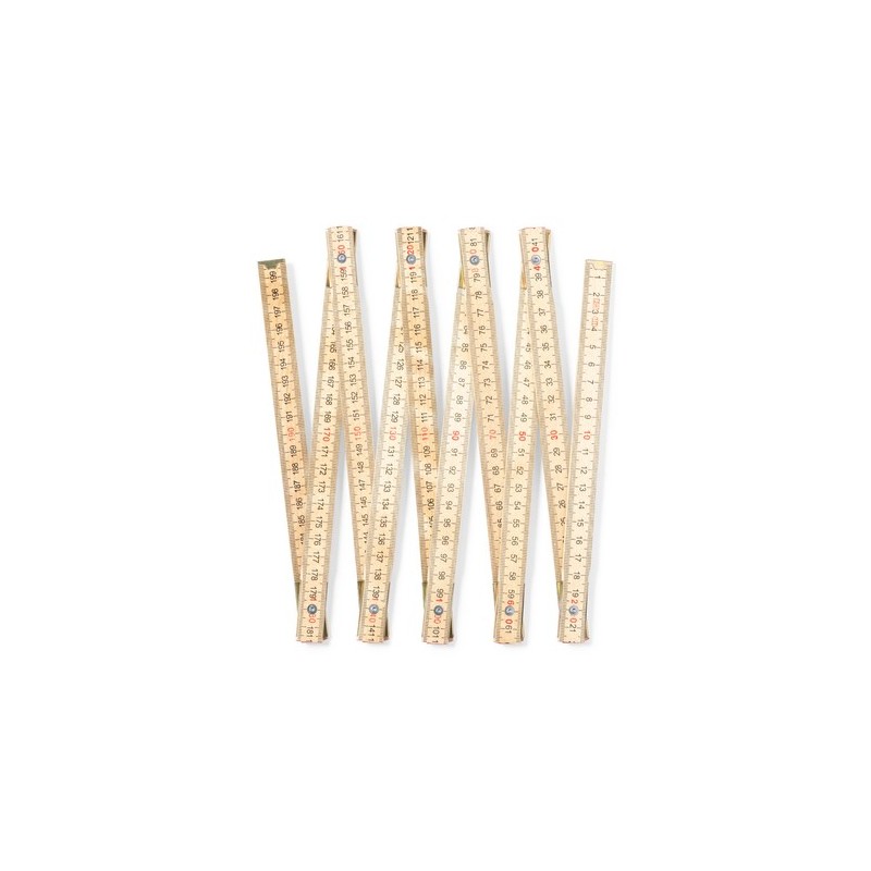 Règle Medil Pliable en Bois Naturel - 2m Personnalisé