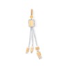 Câble de Charge Éco-responsable et Pratique Personnalisé - Braxton Matières : bambou Couleurs : gris