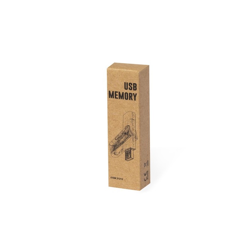 Clé USB Personnalisable 16 Go Kluivert Matières : bois marquage laser ultra précis