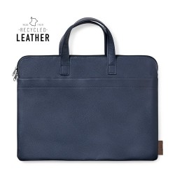 Porte-Documents Éco-responsable Personnalisé et Élégant Poirel à prix réduit Matières : cuir recyclé Couleurs : bleu marine 2