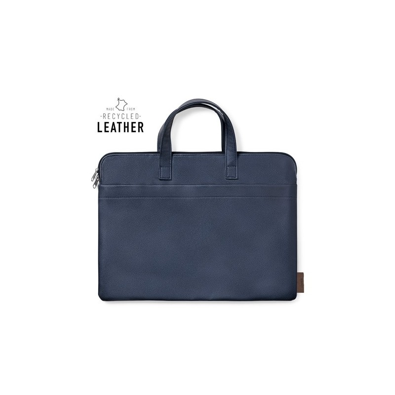 Porte-Documents Éco-responsable Personnalisé et Élégant Poirel à prix réduit Matières : cuir recyclé Couleurs : bleu marine good