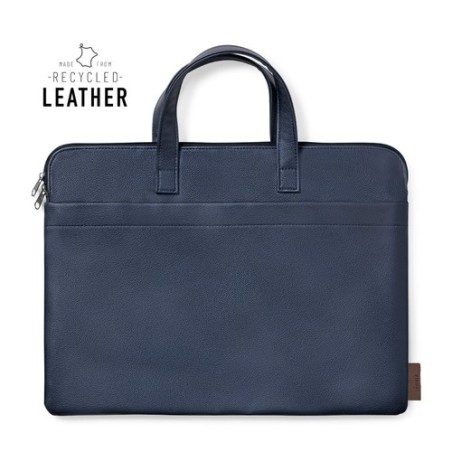 Porte-Documents Éco-responsable Personnalisé et Élégant Poirel à prix réduit Matières : cuir recyclé Couleurs : bleu marine good