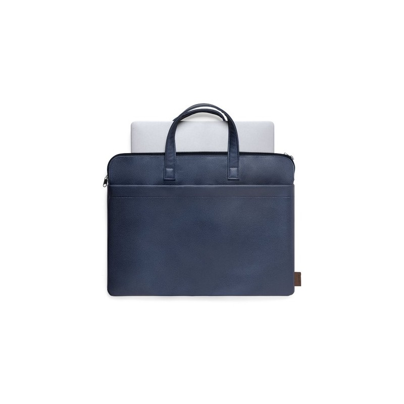 Porte-Documents Éco-responsable Personnalisé et Élégant Poirel à prix réduit Matières : cuir recyclé Couleurs : bleu marine cade