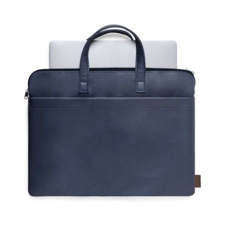 Porte-Documents Éco-responsable Personnalisé et Élégant Poirel à prix réduit Matières : cuir recyclé Couleurs : bleu marine cade