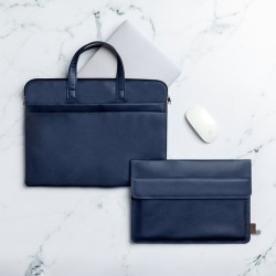 Porte-Documents Éco-responsable Personnalisé et Élégant Poirel à prix réduit Matières : cuir recyclé Couleurs : marron cadeau af