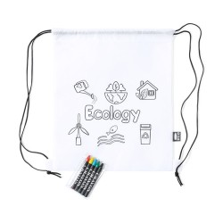 Sac à Dos Éco-responsable Personnalisé avec Trolley Balard Gibut Matières : PET recyclé Couleurs : blanc