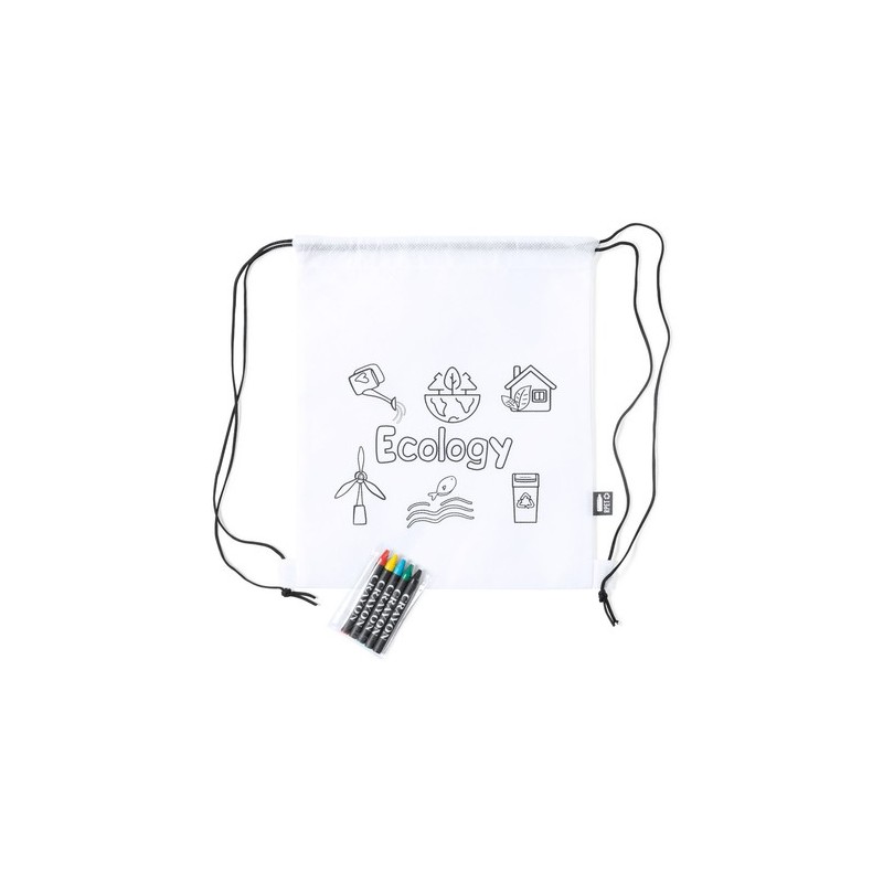 Sac à Dos Éco-responsable Personnalisé avec Trolley Balard Gibut Matières : PET recyclé Couleurs : blanc