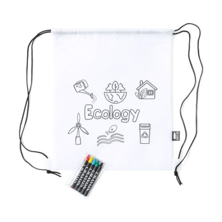 Sac à Dos Éco-responsable Personnalisé avec Trolley Balard Gibut Matières : PET recyclé Couleurs : blanc
