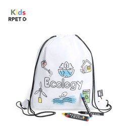 Sac à Dos Éco-responsable Personnalisé avec Trolley Balard Gibut Matières : PET recyclé Couleurs : blanc 2