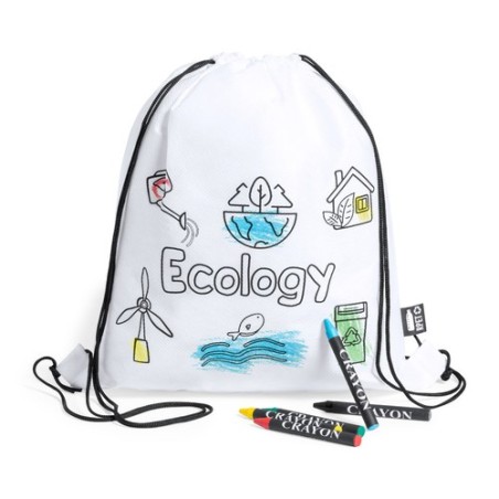 Sac à Dos Éco-responsable Personnalisé avec Trolley Balard Gibut Matières : PET recyclé Couleurs : blanc cadeau entreprise pas c