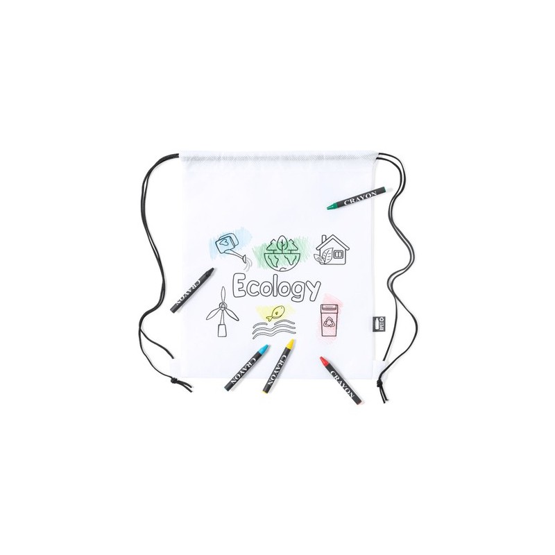 Sac à Dos Éco-responsable Personnalisé avec Trolley Balard Gibut Matières : PET recyclé Couleurs : blanc impression haute défini