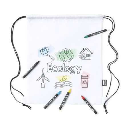 Sac à Dos Éco-responsable Personnalisé avec Trolley Balard Gibut Matières : PET recyclé Couleurs : blanc marquage laser ultra pr