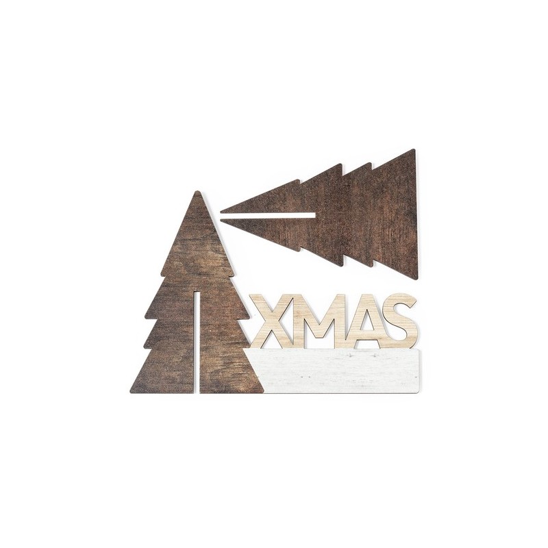 Ornement de Noël Personnalisé Gemind Matières : bois personnalisable avec votre logo