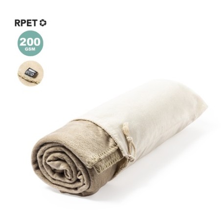 Couverture Éco-responsable Personnalisée pas cher - Bibbly Couleurs : naturel Matières : polyester recyclé personnalisable avec 