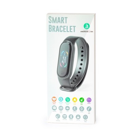 Bracelet Intelligent Éco-responsable Publicitaire - Selkos Matières : TPU Couleurs : rouge marquage laser ultra précis
