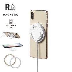 Chargeur Éco-responsable Pratique Personnalisé Pas Cher - Dixlem RCS Matières : ABS recyclé Couleurs : blanc 2