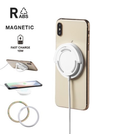 Chargeur Éco-responsable Pratique Personnalisé Pas Cher - Dixlem RCS Matières : ABS recyclé Couleurs : blanc personnalisable ave