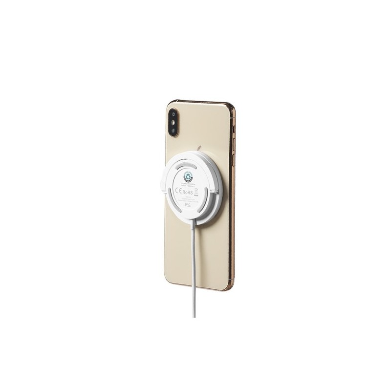 Chargeur Éco-responsable Pratique Personnalisé Pas Cher - Dixlem RCS Matières : ABS recyclé Couleurs : blanc objet promotionnel 