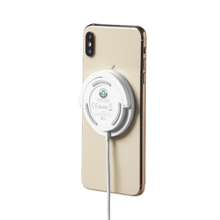 Chargeur Éco-responsable Pratique Personnalisé Pas Cher - Dixlem RCS Matières : ABS recyclé Couleurs : blanc objet promotionnel 