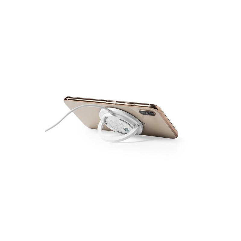 Chargeur Éco-responsable Pratique Personnalisé Pas Cher - Dixlem RCS Matières : ABS recyclé Couleurs : blanc personnalisation ra