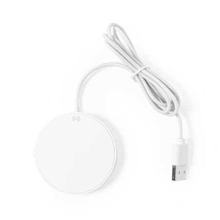 Chargeur Éco-responsable Pratique Personnalisé Pas Cher - Dixlem RCS Matières : ABS recyclé Couleurs : blanc impression logo hau