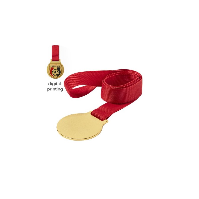 Médaille Dorée Personnalisée - Maclein Matières : métal Couleurs : doré personnalisable avec votre logo