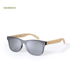 Lunettes de soleil personnalisées UV400 pas cher - Graham Matières : bambou Couleurs : noir