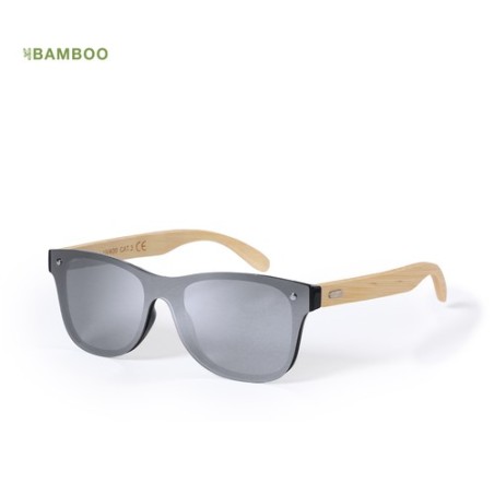 Lunettes de soleil personnalisées UV400 pas cher - Graham Matières : bambou Couleurs : noir