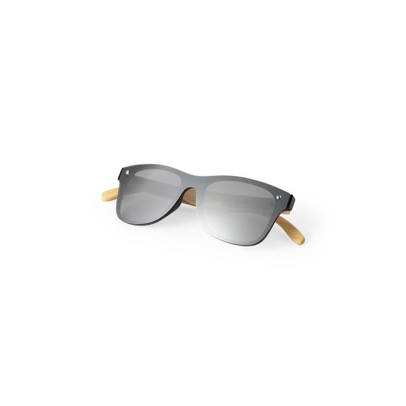 Lunettes de soleil personnalisées UV400 pas cher - Graham Matières : bambou Couleurs : noir goodies publicitaire événementiel