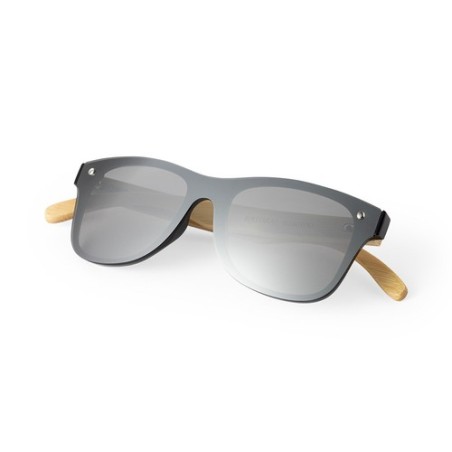 Lunettes de soleil personnalisées UV400 pas cher - Graham Matières : bambou Couleurs : noir goodies publicitaire événementiel