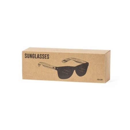 Lunettes de soleil personnalisées UV400 pas cher - Graham Matières : bambou Couleurs : noir livraison express 24h 48h