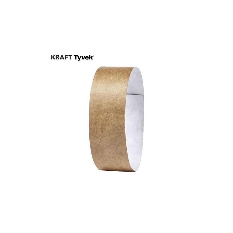 Bracelet personnalisé idéal pour vos événements - Sowel pas cher Matières : tyvek Couleurs : naturel personnalisable avec votre 
