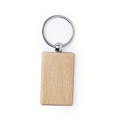 Porte-clés éco-friendly en bois personnalisable Pelton Matières : bois